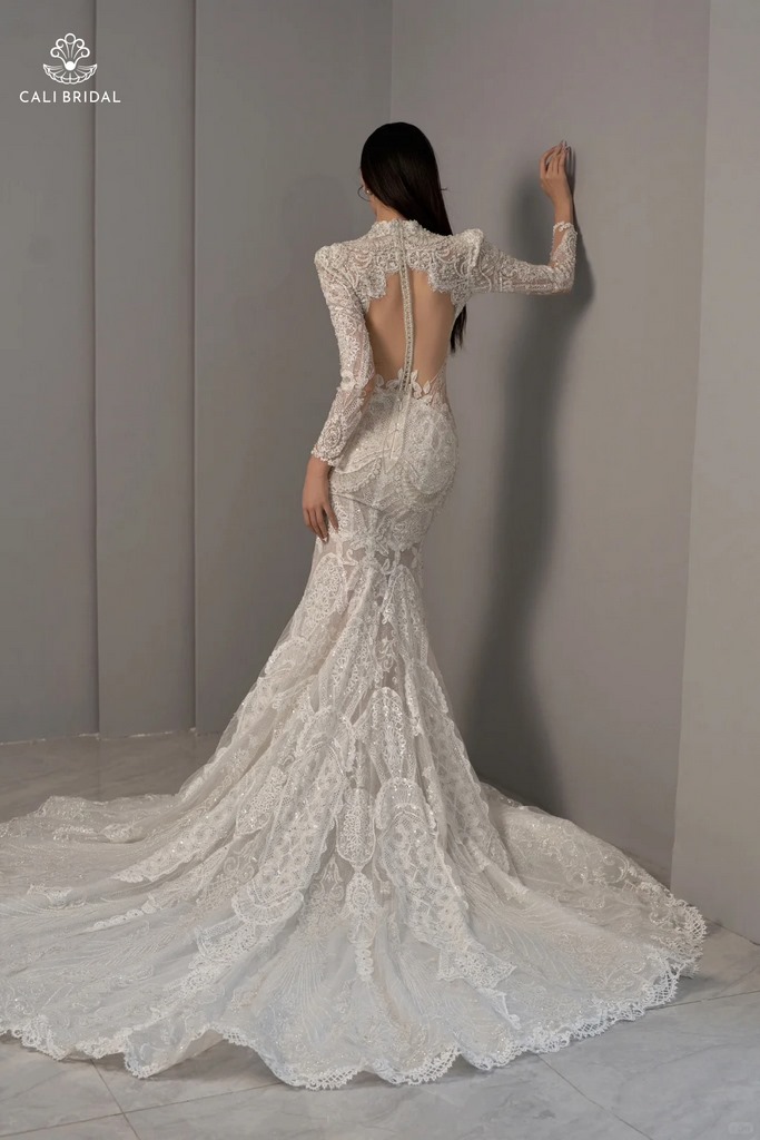 váy cưới tay dài