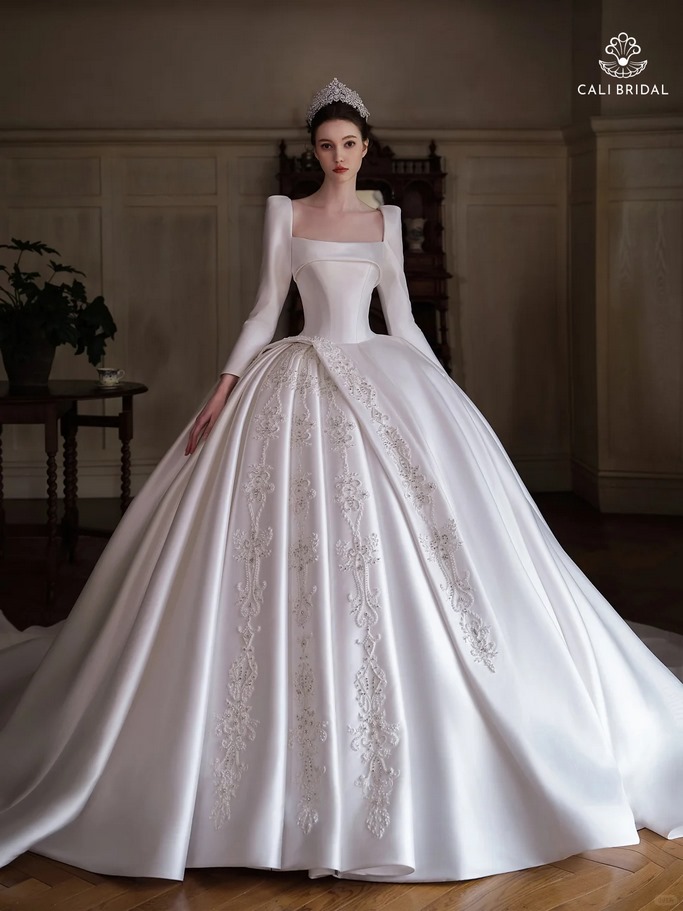 váy cưới tay dài