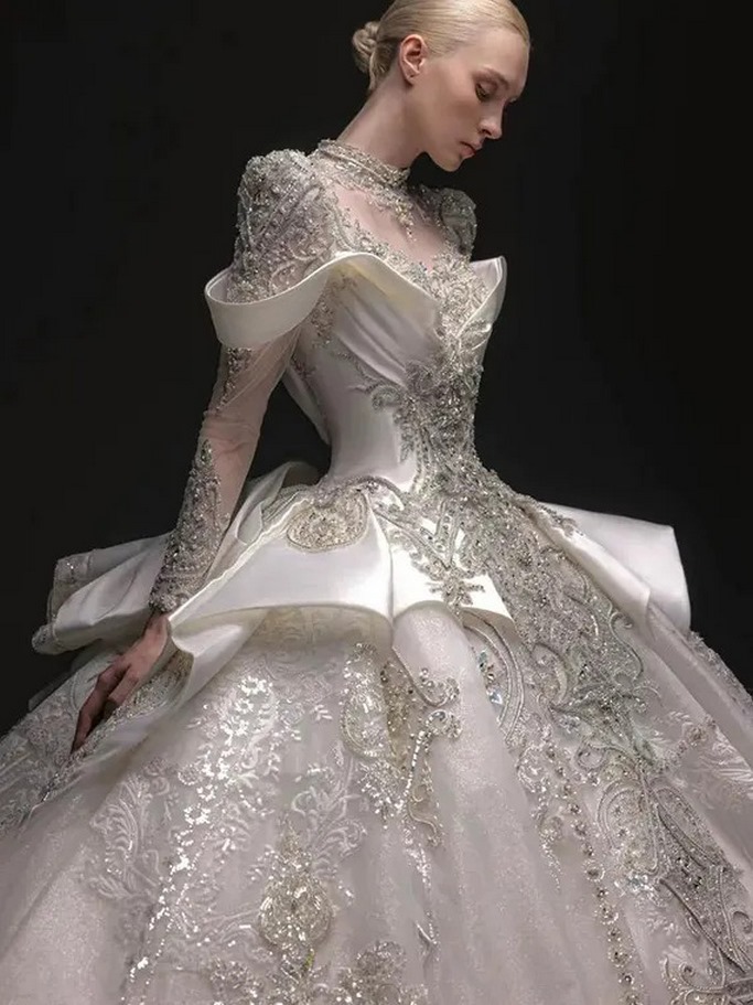 váy cưới tay dài